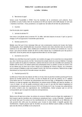 Procès verbal, Commission Médias