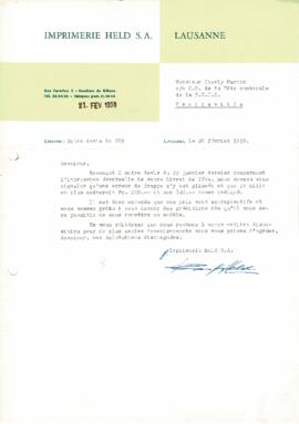 Correspondance, Nouvelle offre, Cantonale Froideville