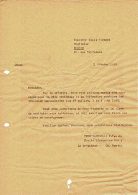 Correspondance, Demande d'offre, Cantonale Froideville