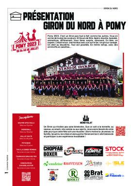 Journal Pomy, Giron du Nord, Pomy 2023