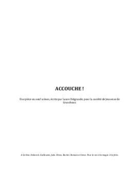 Pièce de théâtre, Jeunesse Grandvaux, Accouche !