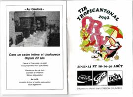 Livret de fête, Tir Cantonal, Croy