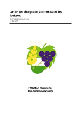 Cahiers des charges, Archives