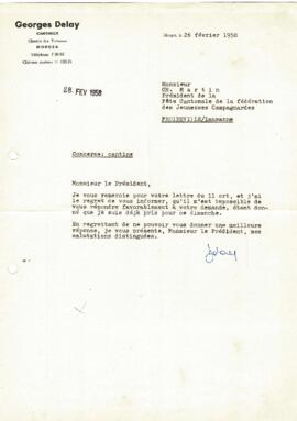 Correspondance, Retour d'offre, Cantonale Froideville