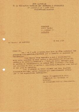 Correspondance, Demande d'offre, Cantonale Froideville