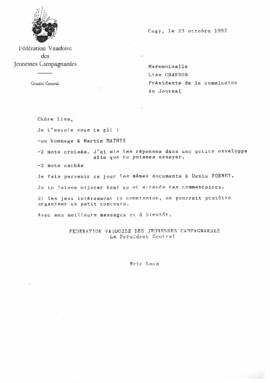 Correspondance, Diverses à la commission du journal