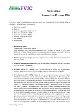 Procès verbal, Commission Médias