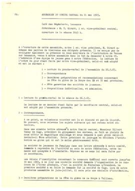 Procès verbal, Assemblée, Comité Central