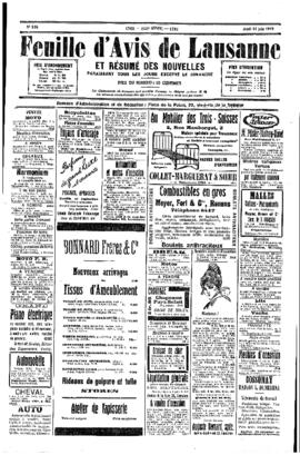 Feuille d'avis de Lausanne, Sociétés