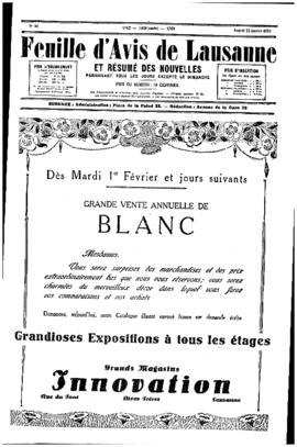 Feuille d'avis de Lausanne, Socitétés