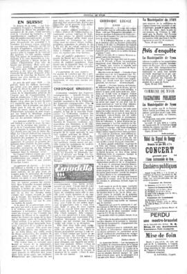 Journal de Nyon, Federation Vaudoise des Jeunesses campagnardes