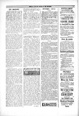 Feuille d'avis de Coppet, Federation Vaudoise des Jeunesses campagnardes