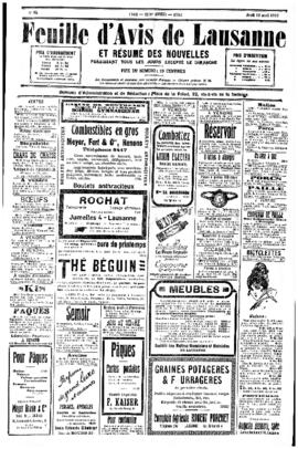 Feuille d'avis de Lausanne, L'organisation des Jeunesses campagnardes