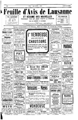 Feuille d'avis de Lausanne, Socitétés