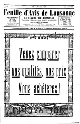 Feuille d'avis de Lausanne, Assemblée FVJC