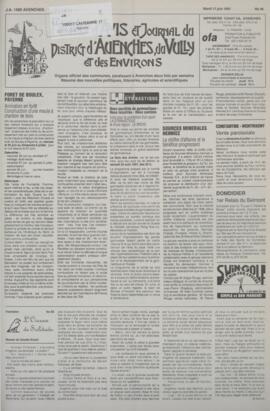 Feuille d’avis du district d’Avenches, Bientôt 2’000 jeunes à Missy