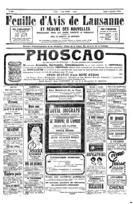 Feuille d'avis de Lausanne, Informations financières