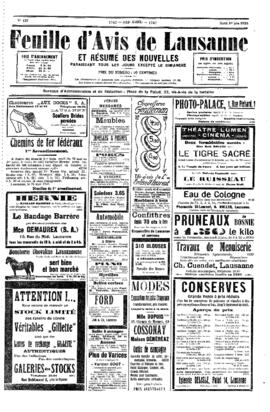 Feuille d'avis de Lausanne, Presse
