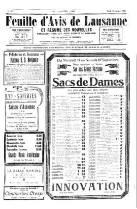 Feuille d'avis de Lausanne, Chronique agricole