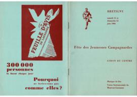 Livret de fête, Giron du Centre, Bretigny