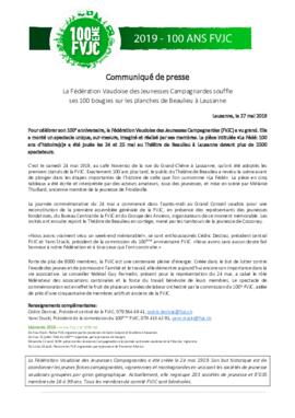 Communiqués de presse, Spectacle 100ème