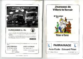 Livret de fête, Giron du Centre, Villars-le-Terroir