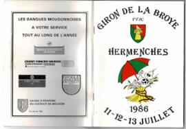 Livret de fête, Giron de la Broye, Hermenches
