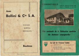 Livret de fête, Cantonale, Froideville