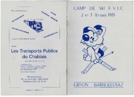 Livret de fête, Camp de Ski, Gryon