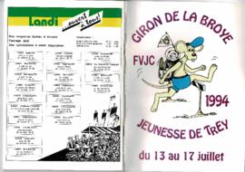 Livret de fête, Giron de la Broye, Trey