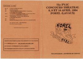 Livret de fête, Concours Théâtral, Grenet (Forel-Lavaux)