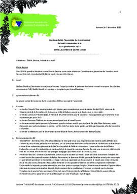 Procès verbal Assemblée, Comité Central