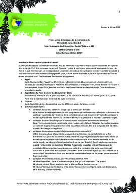 Procès verbal Assemblée, Comité Central