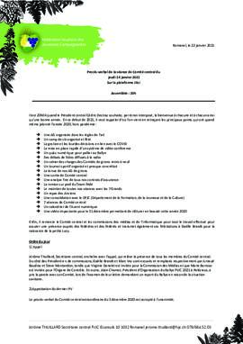 Procès verbal Assemblée, Comité Central