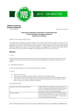 Procès verbal Assemblée, Comité Central