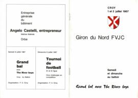 Livret de fête, Giron du Nord, Croy