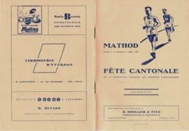 Livret de fête, Cantonale, Mathod